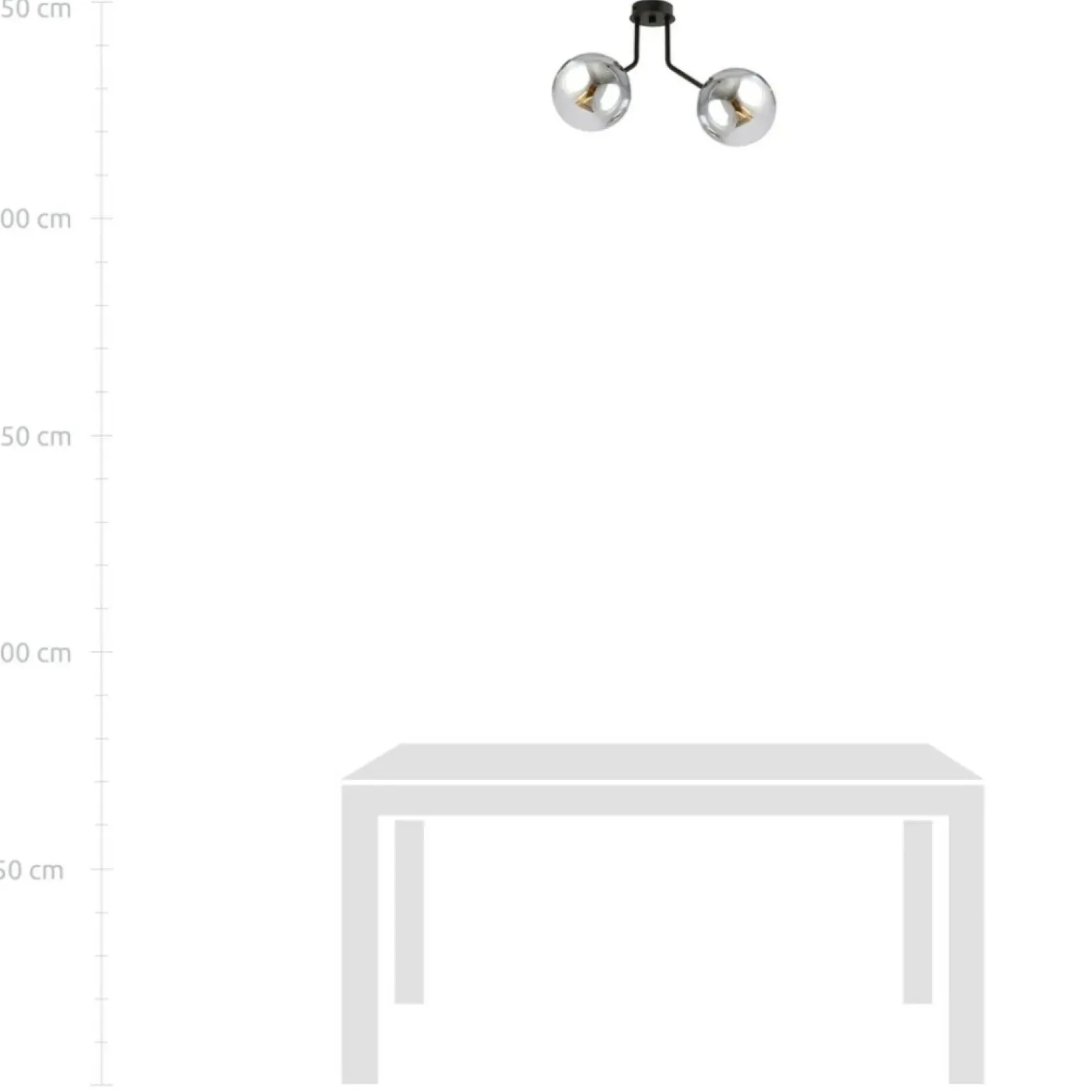 Store Dwuramienna lampa sufitowa do korytarza 1140/2 NOVA | Kaja Oświetlenie Żyrandole Nowoczesne