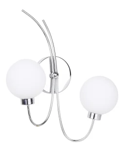 Sklep Kaja Dwuramienna, srebrna lampa ścienna 22-03317 AGAPANT | Kaja Oświetlenie