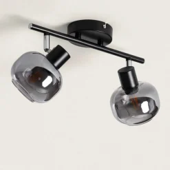 Store Dwuramienny reflektor, szklane klosze ABR-SLWN-2XE14 NINO | Kaja Żyrandole Nowoczesne