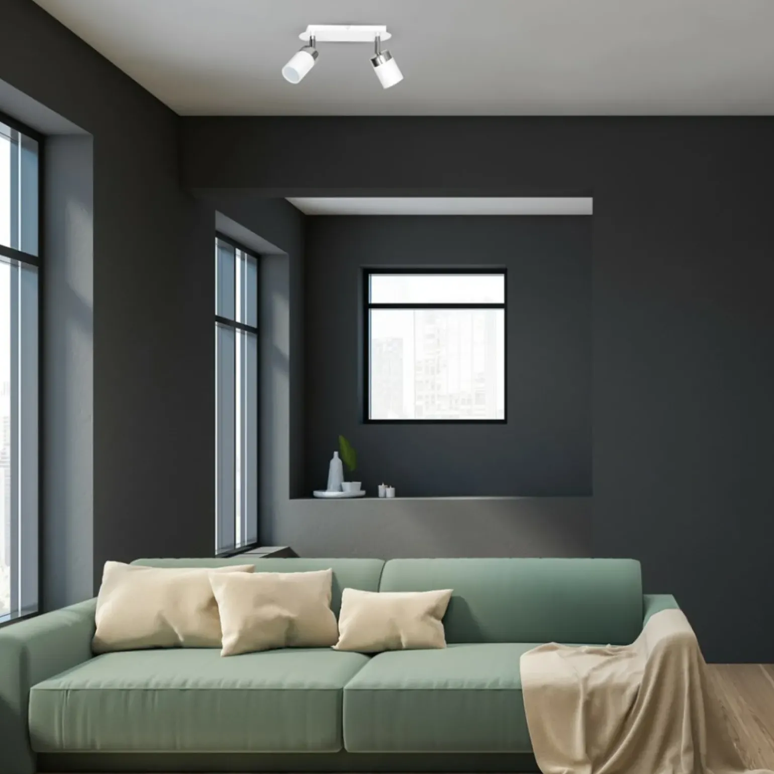 Cheap Dwuramienny reflektor ze srebrnymi elementami MLP899 JOKER | Kaja Żyrandole Nowoczesne