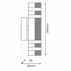 Sklep Kaja Dwustronna, zewnętrzna lampa ścienna EKO0734 VINI | Kaja Oświetlenie