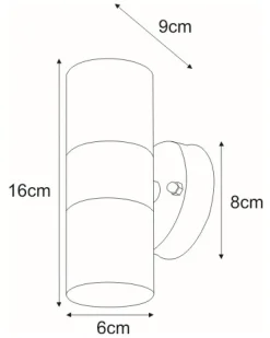 Sklep Kaja Dwustronna, zewnętrzna lampa ścienna K-8012C WELLA | Kaja Oświetlenie