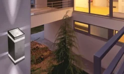 Sklep Kaja Dwustronny kinkiet zewnętrzy LED, czarna kostka AZ5223 JASON | Kaja