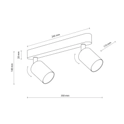 Best Sale Dziecięca listwa sufitowa ze spotami TK 10237 LIVIA BLUE | Kaja Żyrandole Nowoczesne