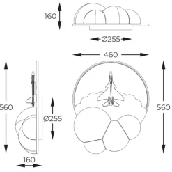 Sklep Kaja Dziecięca, ozdobna lampa sufitowa LED MX4024-1-3WT FOCUS | Kaja