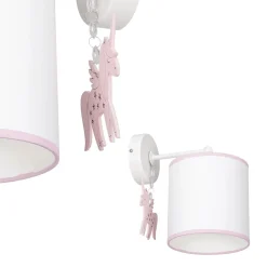 Sklep Kaja Dziewczęcy kinkiet ścienny z różowymi elementami MLP6489 z serii UNI | Kaja Oświ
