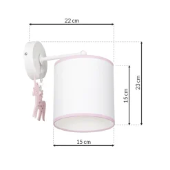 Sklep Kaja Dziewczęcy kinkiet ścienny z różowymi elementami MLP6489 z serii UNI | Kaja Oświ