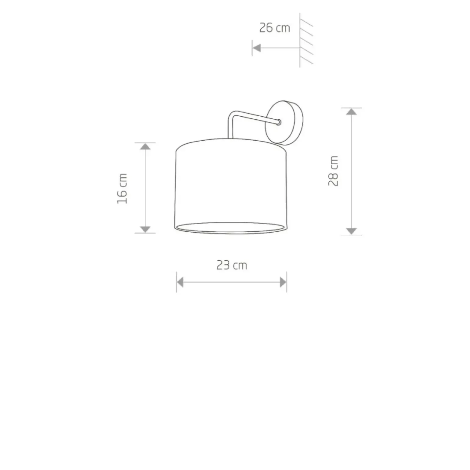 Sklep Kaja Efektowna, czarna lampa ścienna z abażurem 9084 | Kaja Oświetlenie