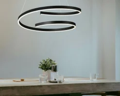 Cheap Efektowna, czarna lampa wisząca, LED o mocy 50W K-8183 z serii KOLOSO | Kaja Ośw Żyrandole Nowoczesne