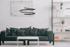 Cheap Efektowna, czarna lampa wisząca, LED o mocy 50W K-8183 z serii KOLOSO | Kaja Ośw Żyrandole Nowoczesne