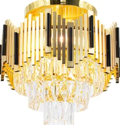 Sklep Kaja Efektowna, kryształowa lampa sufitowa 6232/4B TR BL BELIZE | Kaja