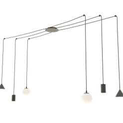 Cheap Efektowna lampa do podwieszania 1349/6 FUJI 6 BLACK | Kaja Oświetlenie Żyrandole Nowoczesne