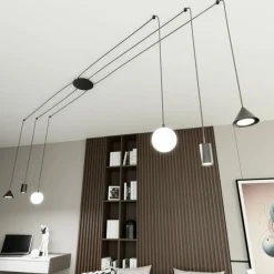 Cheap Efektowna lampa do podwieszania 1349/6 FUJI 6 BLACK | Kaja Oświetlenie Żyrandole Nowoczesne