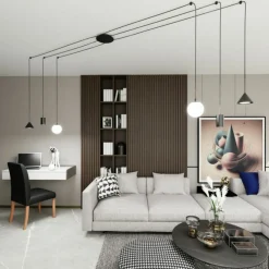 Cheap Efektowna lampa do podwieszania 1349/6 FUJI 6 BLACK | Kaja Oświetlenie Żyrandole Nowoczesne