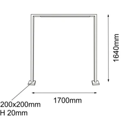 Sklep Kaja Efektowna lampa ogrodowa ramka 164cm ANT 9934 TAKETA | Kaja