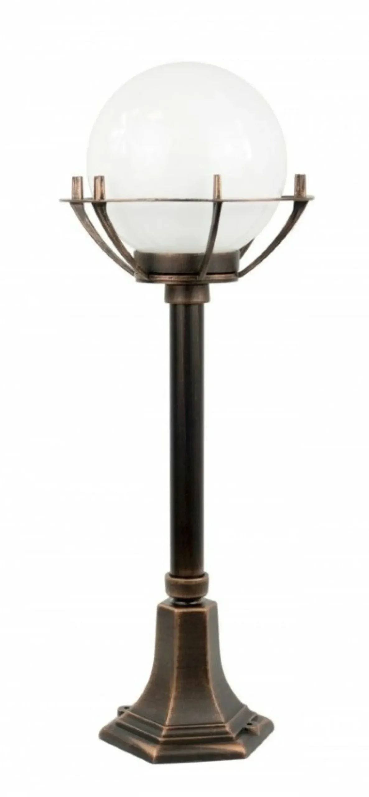 Sklep Kaja Efektowna lampa ogrodowa z koszyczkiem i kloszem K 5002/3/KPO