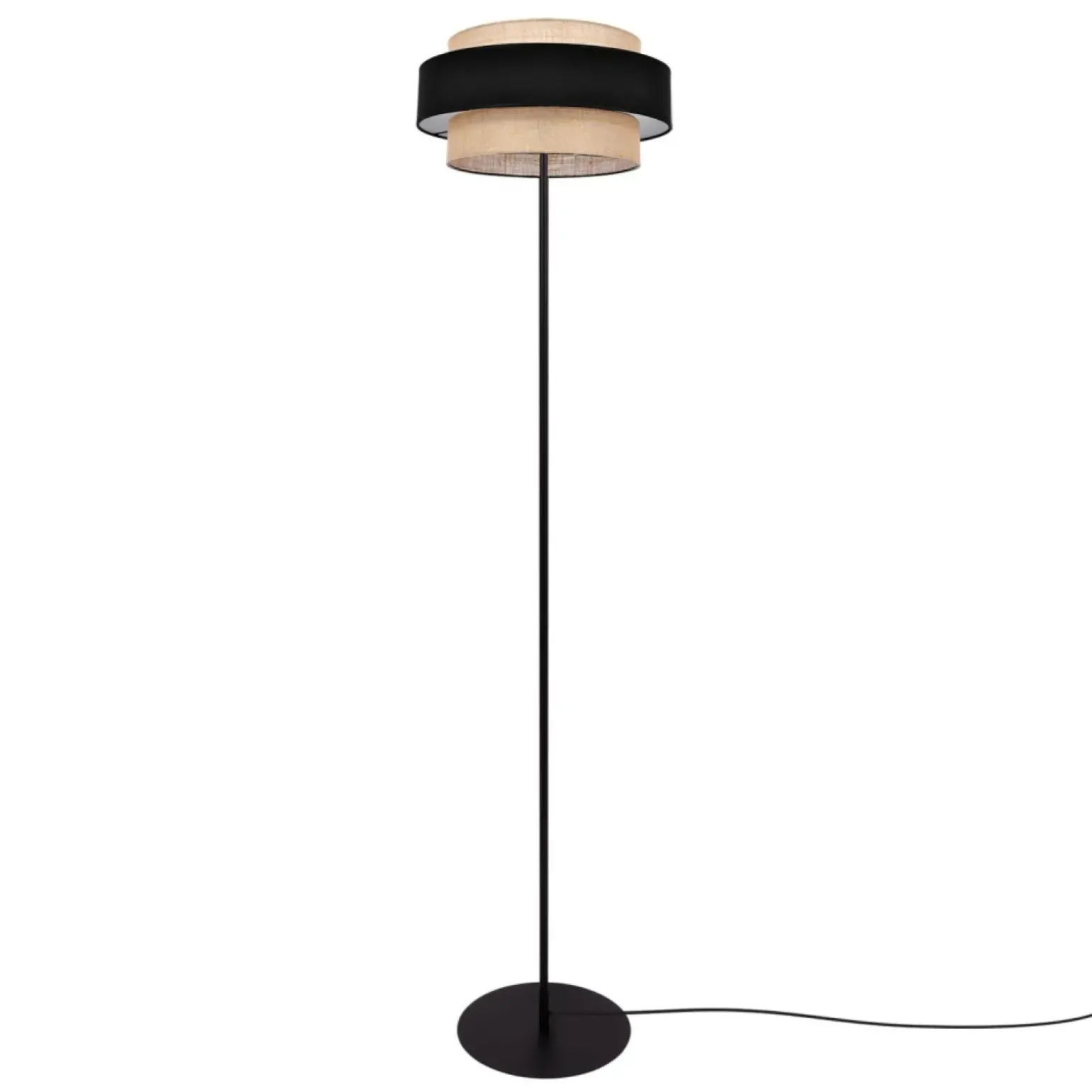 Sklep Kaja Efektowna lampa podłogowa z podwójnym abażurem K-5235 z serii GATO