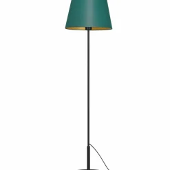 Sklep Kaja Efektowna lampa podłogowa, zielono-złoty abażur LX 3561 z serii ARDEN