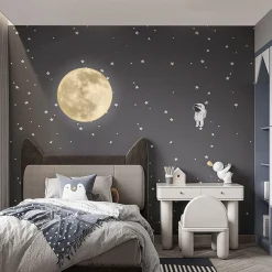 Sklep Kaja Efektowna lampa sufitowa, plafon księżyc LP-1106/1C LUNA | Kaja