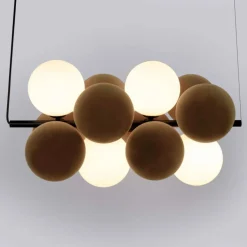 Discount Efektowna lampa wisząca z brązowymi kulami ABR-GRAPPA-H-B VINO | Kaja Żyrandole Nowoczesne