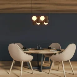 Discount Efektowna lampa wisząca z brązowymi kulami ABR-GRAPPA-H-B VINO | Kaja Żyrandole Nowoczesne