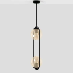 Clearance Efektowna lampa wisząca z bursztynowymi kloszami K-5121 z serii VENTA Żyrandole Nowoczesne