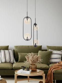 Clearance Efektowna lampa wisząca z bursztynowymi kloszami K-5121 z serii VENTA Żyrandole Nowoczesne