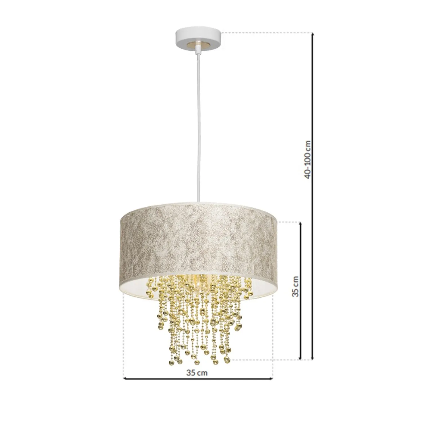 Sklep Kaja Efektowna lampa wisząca z kryształkami MLP6446 z serii ALMERIA | Kaja Oświetleni