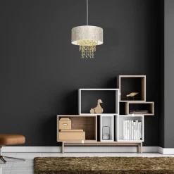 Sklep Kaja Efektowna lampa wisząca z kryształkami MLP6446 z serii ALMERIA | Kaja Oświetleni