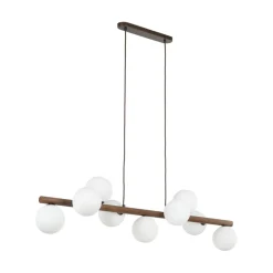 Store Efektowna lampa z drewna TK 10273 ESTERA WOOD ORZECH | Kaja Żyrandole Nowoczesne