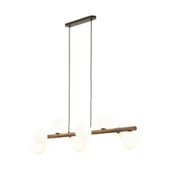 Store Efektowna lampa z drewna TK 10273 ESTERA WOOD ORZECH | Kaja Żyrandole Nowoczesne