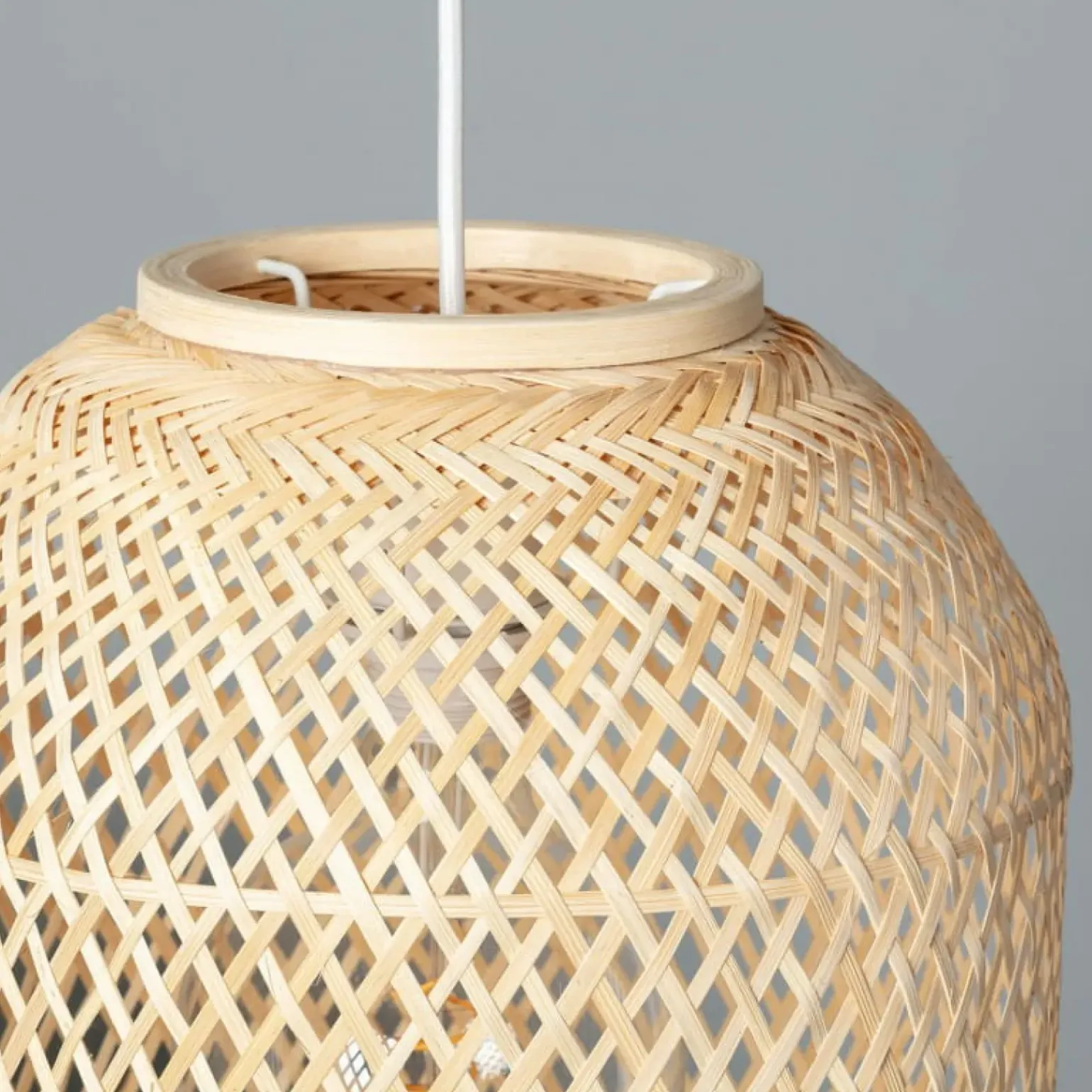 Clearance Efektowna lampa z plecionym abażurem ABR-LW24-BH-E27 BOHO | Kaja Żyrandole Nowoczesne