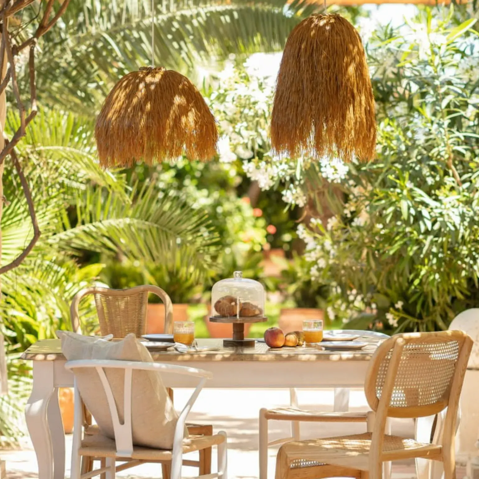 Shop Efektowna lampa z rattanowym abażurem ABR-NLW30-BH-E27 BOHO | Kaja Żyrandole Nowoczesne