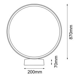 Sklep Kaja Efektowna lampa zewnętrzna ⌀94cm 3000K ANT 9914 ABIRA | Kaja