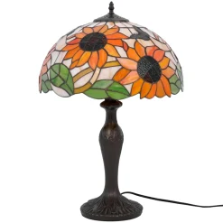 Sklep Kaja Efektowna lampka stołowa ze słonecznikami K-G16814 z serii SUNFLOWER
