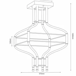 Best Efektowna, ledowa lampa na antresolę 4000K ANT 9056 ALHA S | Kaja Żyrandole Nowoczesne