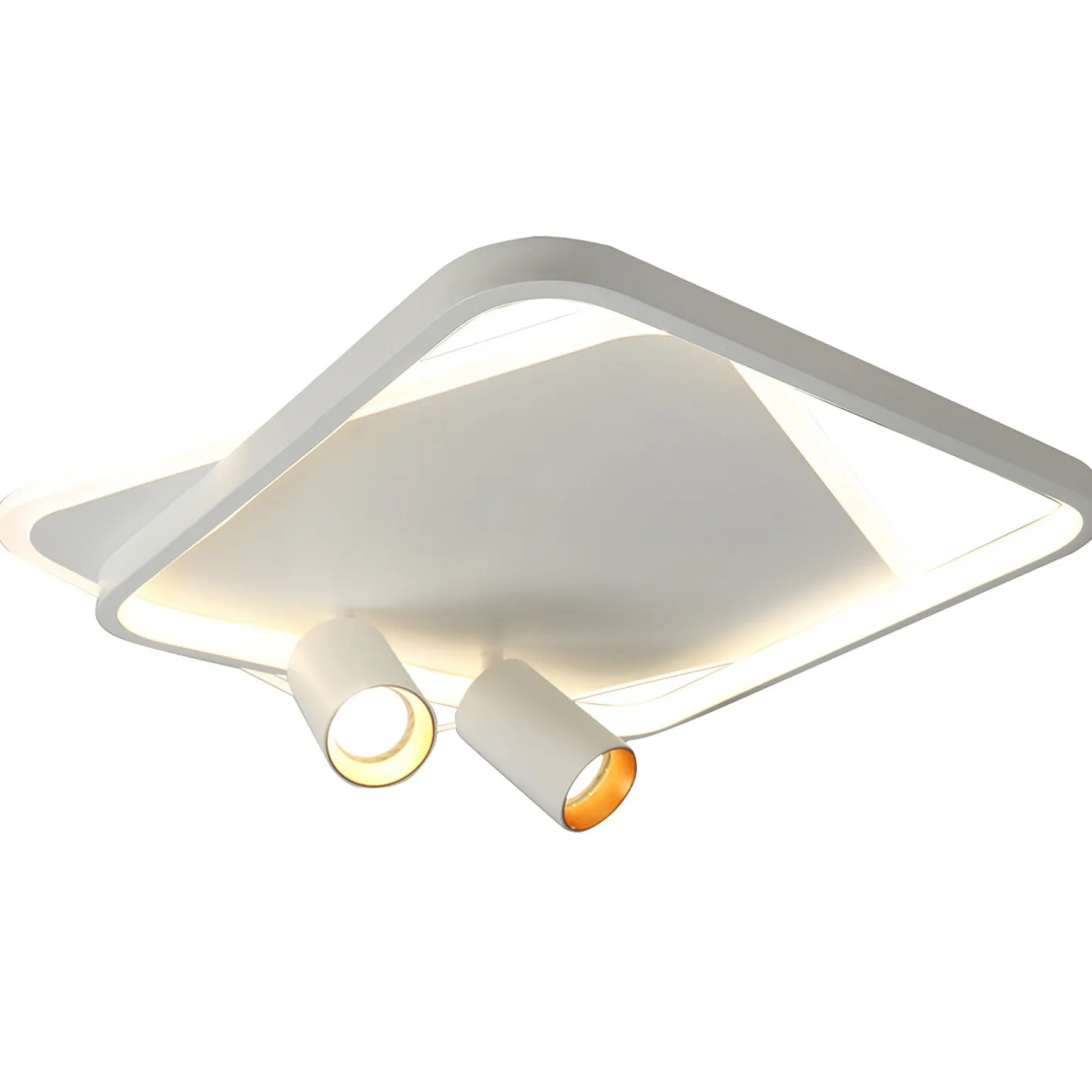 Sklep Kaja Efektowna, ledowa lampa sufitowa LP-0612/2C SQUARE WH PARMA | Kaja