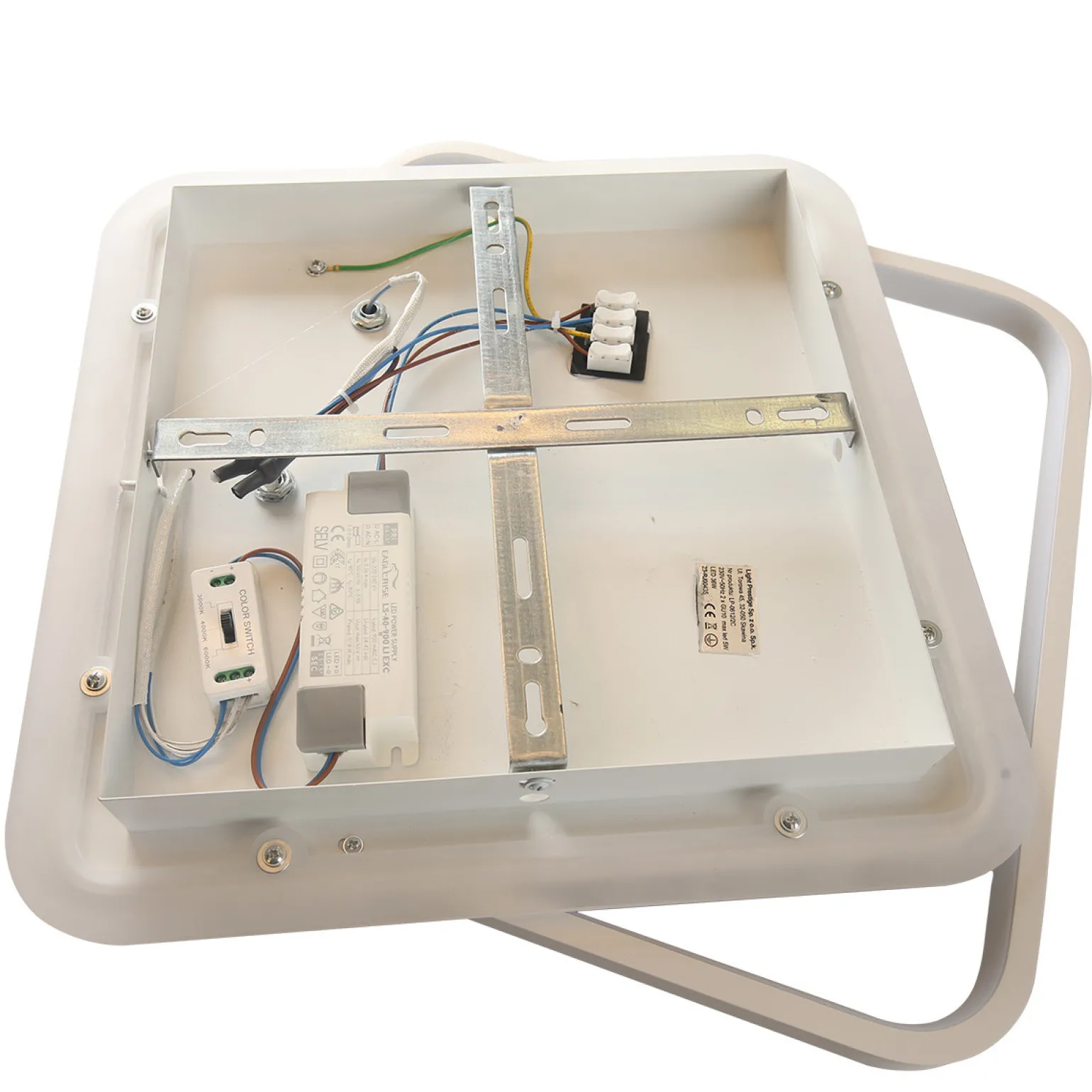 Sklep Kaja Efektowna, ledowa lampa sufitowa LP-0612/2C SQUARE WH PARMA | Kaja