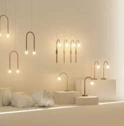 Sklep Kaja Efektowna, ledowa, złota lampka stołowa MX T0054 ENIGMA | Kaja