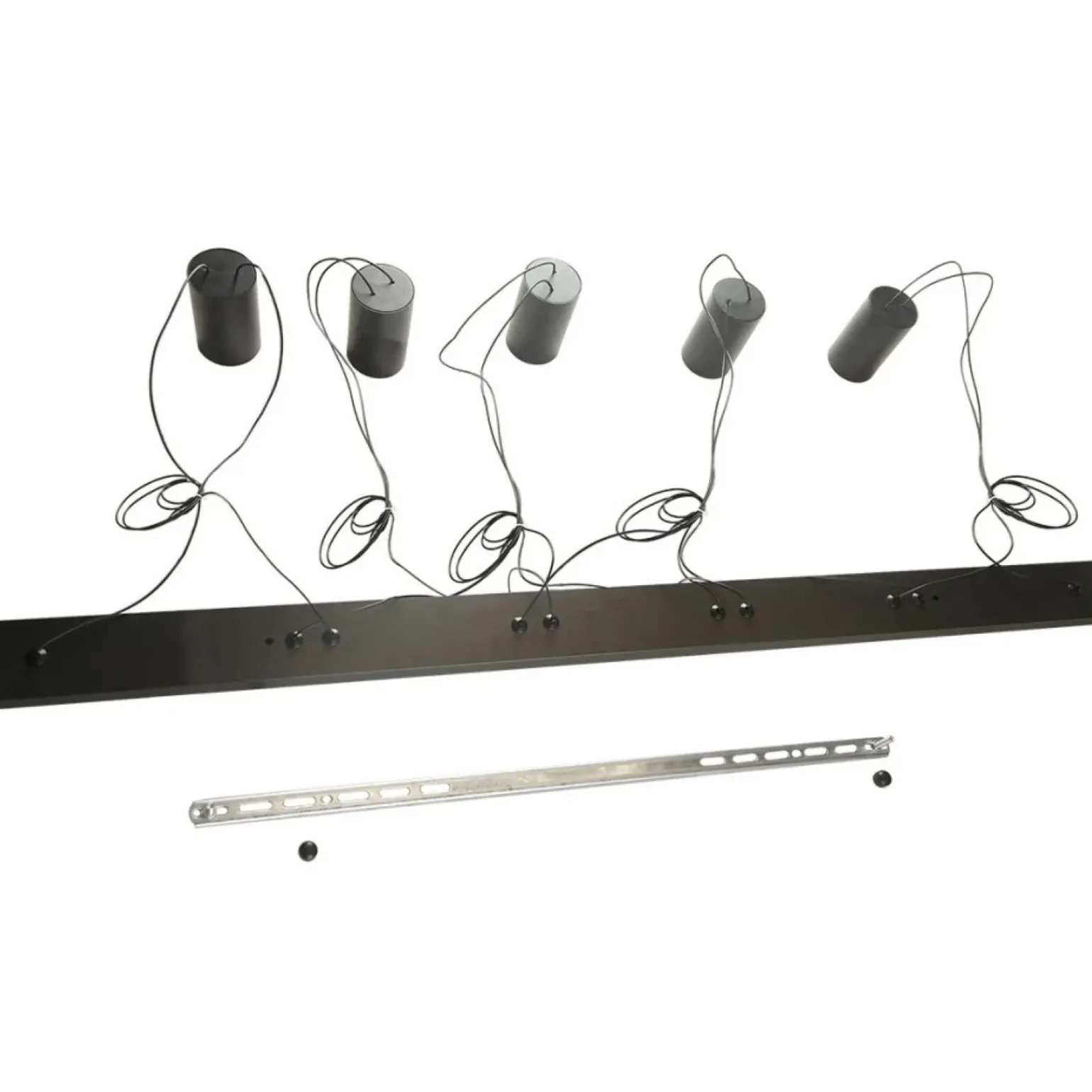 New Efektowna, liniowa lampa wisząca z tubami LP-432/5P BK TOLEDO | Kaja Żyrandole Nowoczesne