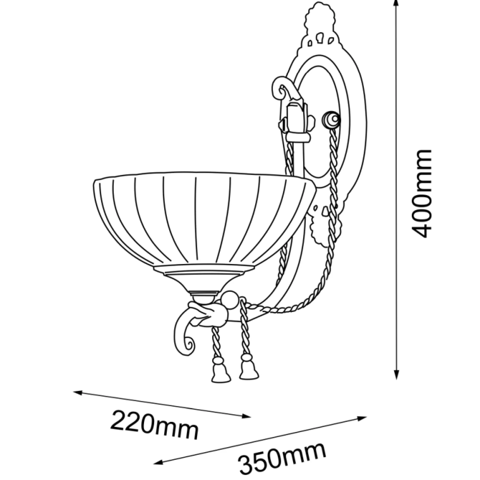 Sklep Kaja Efektowna, pałacowa lampa ścienna ANT 8307 GRANADA | Kaja Oświetlenie