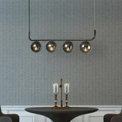 Hot Efektowna, pozioma lampa wisząca LP-005/4L GRAFIT ALISA | Kaja Żyrandole Nowoczesne