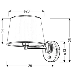 Sklep Kaja Efektowny kinkiet ścienny, z czarnym abażurem 21-27597 z serii IBIS | Kaja Oświe