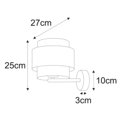 Sklep Kaja Efektowny kinkiet, czarno-złoty, do sypialni K-5284 z serii AMOS