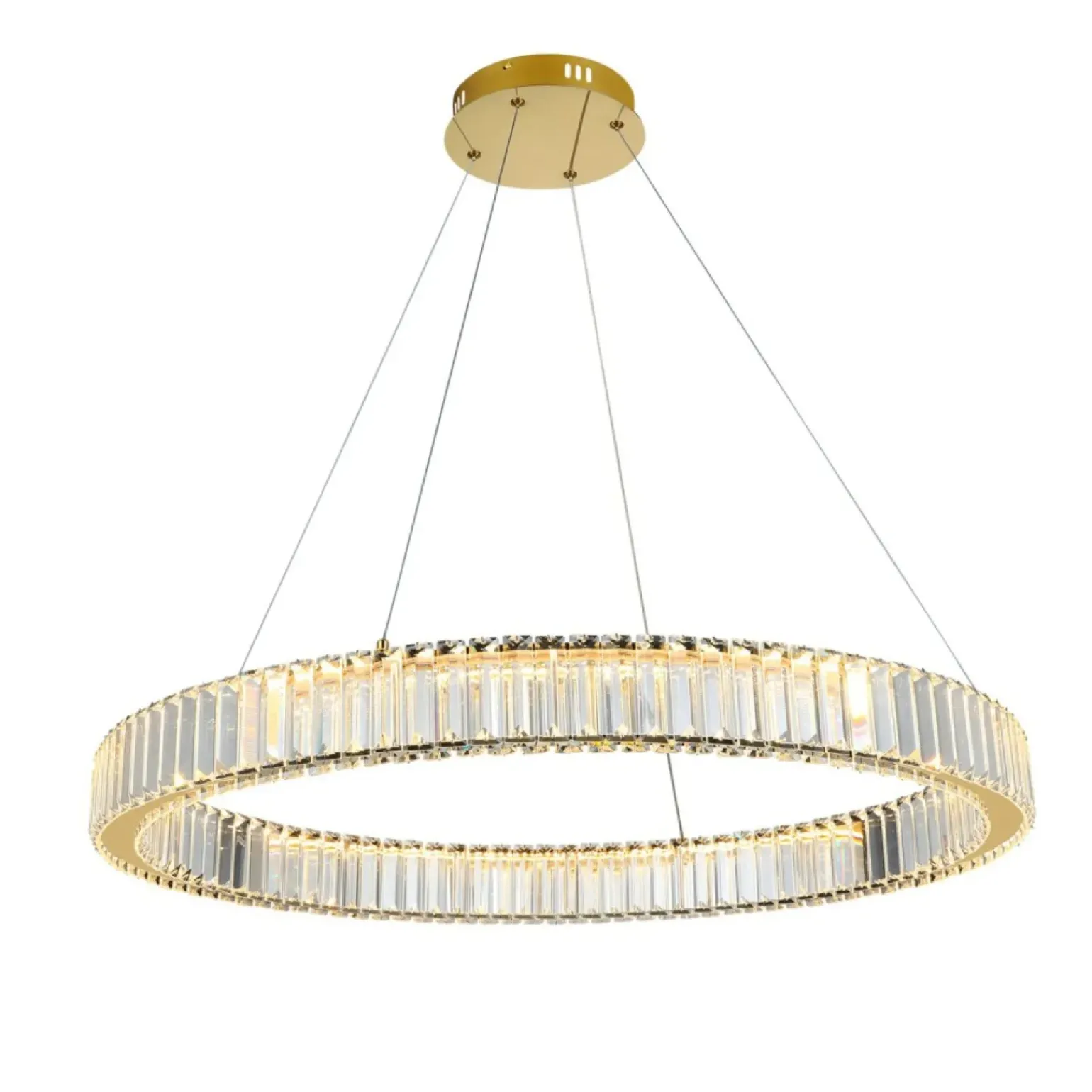 Best Efektowny, kryształowy żyrandol LED ⌀80cm AZ5790 SPARK DIMM | Kaja Żyrandole Nowoczesne