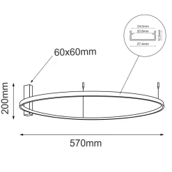 Sklep Kaja Efektowny plafon LED ⌀57cm 3000K ANT 1330 z serii AGA