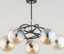 Best Ekstrawagancka lampa sufitowa w czerni i złocie AL 28555 | Kaja Żyrandole Nowoczesne