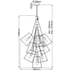Cheap Ekstrawagancka lampa wisząca, brąz HK-FULTON-13P z serii FULTON Żyrandole Nowoczesne