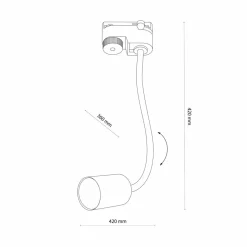 Sklep Kaja Elastyczna lampa do szyny jednofazowej TK 4955 TRACER | Kaja
