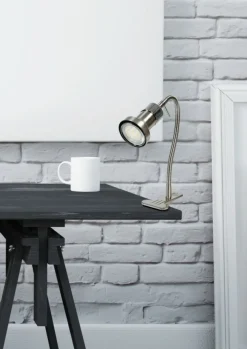 Sklep Kaja Elastyczna, srebrna lampka biurkowa 41-60020 ARKON | Kaja Oświetlenie